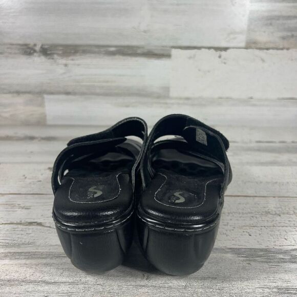Soft Walk Womens Sandals Slip On Patent Leather Strap Black Size 9N - Picture 3 of 7
